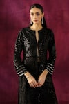 Buy_Twenty Nine_Black Georgette Embellished Mirror Notched Floral Jacket _Online_at_Aza_Fashions