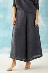 Buy_Twenty Nine_Grey Gajji Silk Woven Bandhani High Waist Flared Pant _Online_at_Aza_Fashions