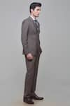 Shop_Sven suits_Grey Wool Blend Pinstripe Pattern Blazer And Pant Set _Online_at_Aza_Fashions