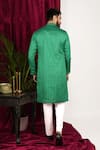 Shop_Sven suits_Green Faux Tussar Embroidery Mirror Placket Kurta Set _at_Aza_Fashions