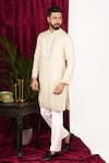 Shop_Sven suits_Cream Faux Silk Embroidery Mirror Scattered Kurta Set 