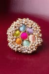 Buy_BAUBLE BAZAAR_Multi Color Silk Thread Opal Fantasy Ring _at_Aza_Fashions