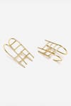 Dugran By Dugristyle_Gold Plated Surajmukhi Ladder Earrings _Online_at_Aza_Fashions