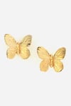 Dugran By Dugristyle_Gold Plated Chamkila Butterfly Stud Earrings _Online_at_Aza_Fashions