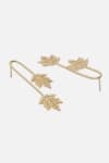 Buy_Dugran By Dugristyle_Gold Plated Rangin Leaf Curved Earrings _Online_at_Aza_Fashions