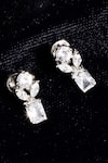 Shop_Dugran By Dugristyle_Silver Plated American Diamond Khatta Floral Cluster Stud Earrings _at_Aza_Fashions