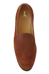 LOVEY_Brown Harley Croc Skin Textured Shoes _at_Aza_Fashions