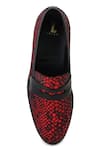 LOVEY_Red Lucifer Crocodile Skin Design Shoes _at_Aza_Fashions