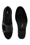 Buy_LOVEY_Black Charles Croc Skin Monk Strap Shoes _Online_at_Aza_Fashions