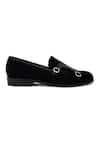 Buy_LOVEY_Black Charles Croc Skin Monk Strap Shoes 