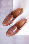 LOVEY_Brown Oliver Leather Fringed Shoes _Online_at_Aza_Fashions