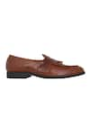 LOVEY_Brown Oliver Leather Fringed Shoes _at_Aza_Fashions