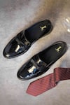 Buy_LOVEY_Black Harry Ribbon Slip On Shoes _at_Aza_Fashions