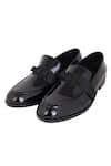 Shop_LOVEY_Black Harry Ribbon Slip On Shoes _Online_at_Aza_Fashions