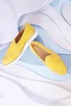 Buy_LOVEY_Yellow Jack Stud Embellished Monk Strap Slip On Shoes _at_Aza_Fashions