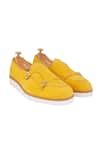 Shop_LOVEY_Yellow Jack Stud Embellished Monk Strap Slip On Shoes _Online