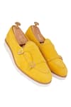 LOVEY_Yellow Jack Stud Embellished Monk Strap Slip On Shoes 