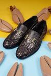 Buy_LOVEY_Brown Oscar Crocodile Skin Design Shoes _at_Aza_Fashions