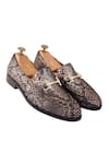 Shop_LOVEY_Brown Oscar Crocodile Skin Design Shoes _at_Aza_Fashions