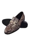 Buy_LOVEY_Brown Oscar Crocodile Skin Design Shoes _Online