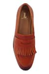 Shop_LOVEY_Brown Pablo Fringe Embellished Shoes _Online_at_Aza_Fashions