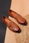 Buy_LOVEY_Brown Ricky Stud Embellished Shoes _at_Aza_Fashions