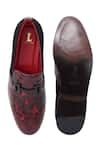 Shop_LOVEY_Maroon Jimmy Textured Pattern Shoes _Online_at_Aza_Fashions