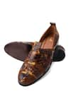 LOVEY_Brown Martin Textured Pattern Shoes _at_Aza_Fashions