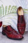 Buy_LOVEY_Maroon Luca Leather Shoes _at_Aza_Fashions