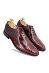 Shop_LOVEY_Maroon Luca Leather Shoes _at_Aza_Fashions