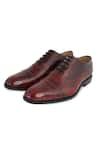 Shop_LOVEY_Maroon Luca Leather Shoes _Online_at_Aza_Fashions