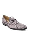 LOVEY_Grey Glen Textured Slip On Shoes _Online_at_Aza_Fashions