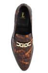 Buy_LOVEY_Brown Morgan Textured Pattern Slip On Shoes _Online