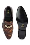 Shop_LOVEY_Brown Morgan Textured Pattern Slip On Shoes _Online