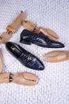 Buy_LOVEY_Blue Morgan Textured Pattern Shoes _at_Aza_Fashions