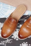 LOVEY_Brown Brando Plain Mules _Online_at_Aza_Fashions