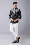 Shop_Manish Nagdeo_Black Cotton Blend Printed Abstract Shirt _Online_at_Aza_Fashions