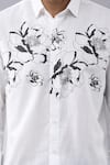 Buy_Manish Nagdeo_White Cotton Blend Printed Floral Button Down Shirt _Online_at_Aza_Fashions