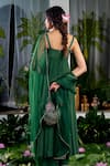 Shop_Baise Gaba_Green Anarkali Crepe Embellished Stone Square Neck Maanasa Set _at_Aza_Fashions