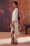 Shop_AFFROZ_Ivory Tissue Silk Embroidery Bead V Neck Sleeve Kurta Set _Online_at_Aza_Fashions