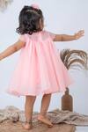 Shop_Label Neeti_Pink Organza Lining Cotton Tafetta Bloomy Flowy A Line Dress _at_Aza_Fashions