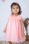 Buy_Label Neeti_Pink Organza Lining Cotton Tafetta Bloomy Flowy A Line Dress _Online_at_Aza_Fashions