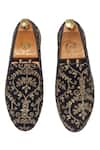 Shop_Domani_Gold Embroidered Maurya Slip-on _at_Aza_Fashions