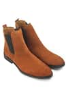 Buy_Domani_Brown Plain Chelsea Boots _at_Aza_Fashions