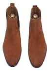 Shop_Domani_Brown Plain Chelsea Boots _at_Aza_Fashions