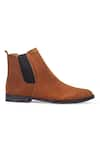 Domani_Brown Plain Chelsea Boots _Online_at_Aza_Fashions