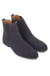 Buy_Domani_Blue Plain Chelsea Boots _at_Aza_Fashions