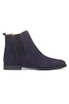 Domani_Blue Plain Chelsea Boots _Online_at_Aza_Fashions