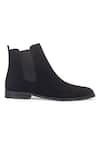 Domani_Black Solid Chelsea Boots _Online_at_Aza_Fashions