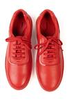 Shop_Jeetinder Sandhu_Red Marengo Leather Sneakers _at_Aza_Fashions